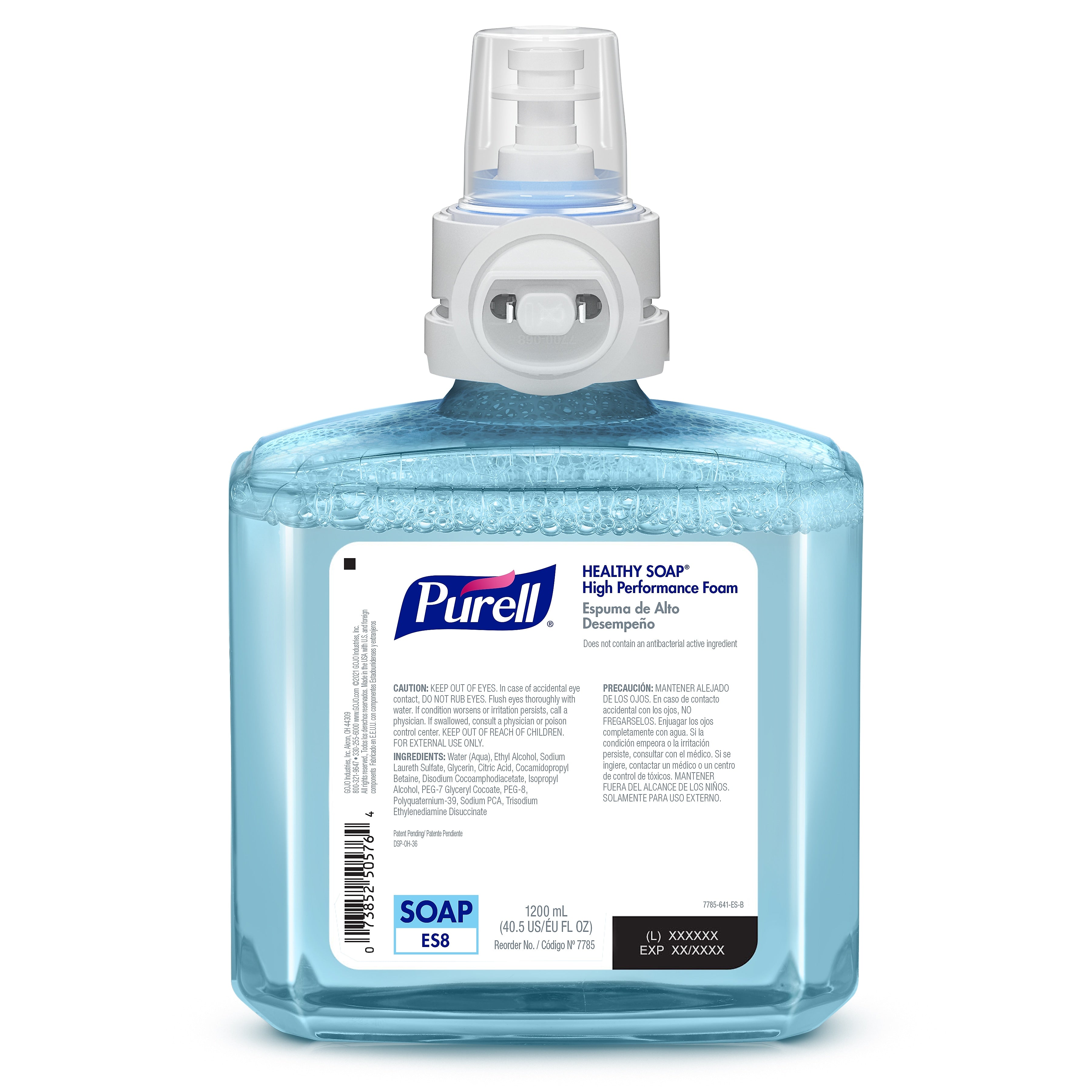 PURELL HEALTHY SOAP Foaming Hand Soap Refill for ES8 Dispenser, 1200 ml, 2/Carton (7785-02)