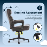 Serta Comfort Ergonomic Bonded Leather Swivel Executive Chair, Brown (CHR10130B)