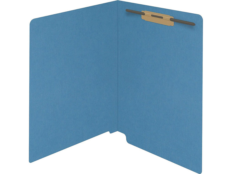 Medical Arts Press Reinforced End Tab File Folder, Straight Cut, Letter-Size, Blue, 50/Box (S-01601-BLU)
