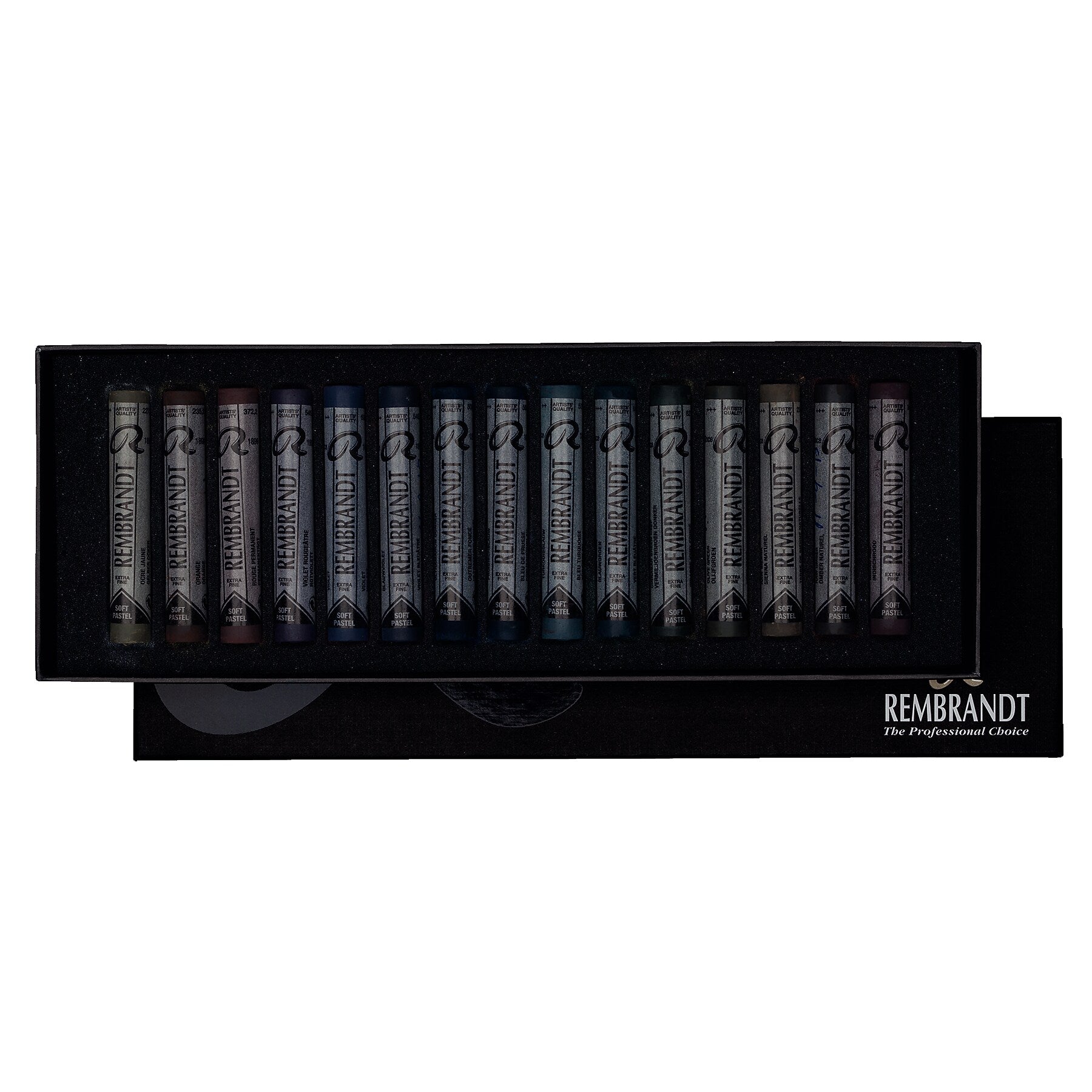 Rembrandt Soft Pastel Cardboard Box Set, Assorted Colors, 15/Set (RBX31829931)