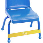 Kore Design Chair Fidget Silicone Kick Bands, Yellow, 10/Pack (KD-KB0003)
