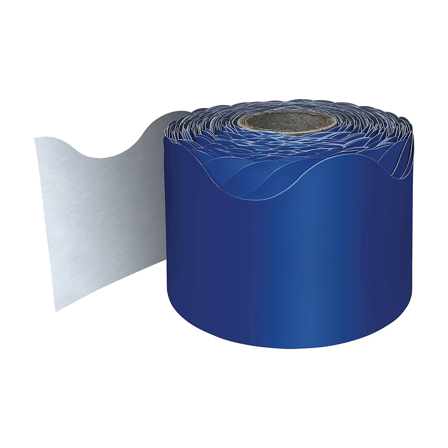 Carson Dellosa Education Rolled Scalloped Border, 2-1/4" x 65', Navy, 3/Bundle (CD-108469-3)