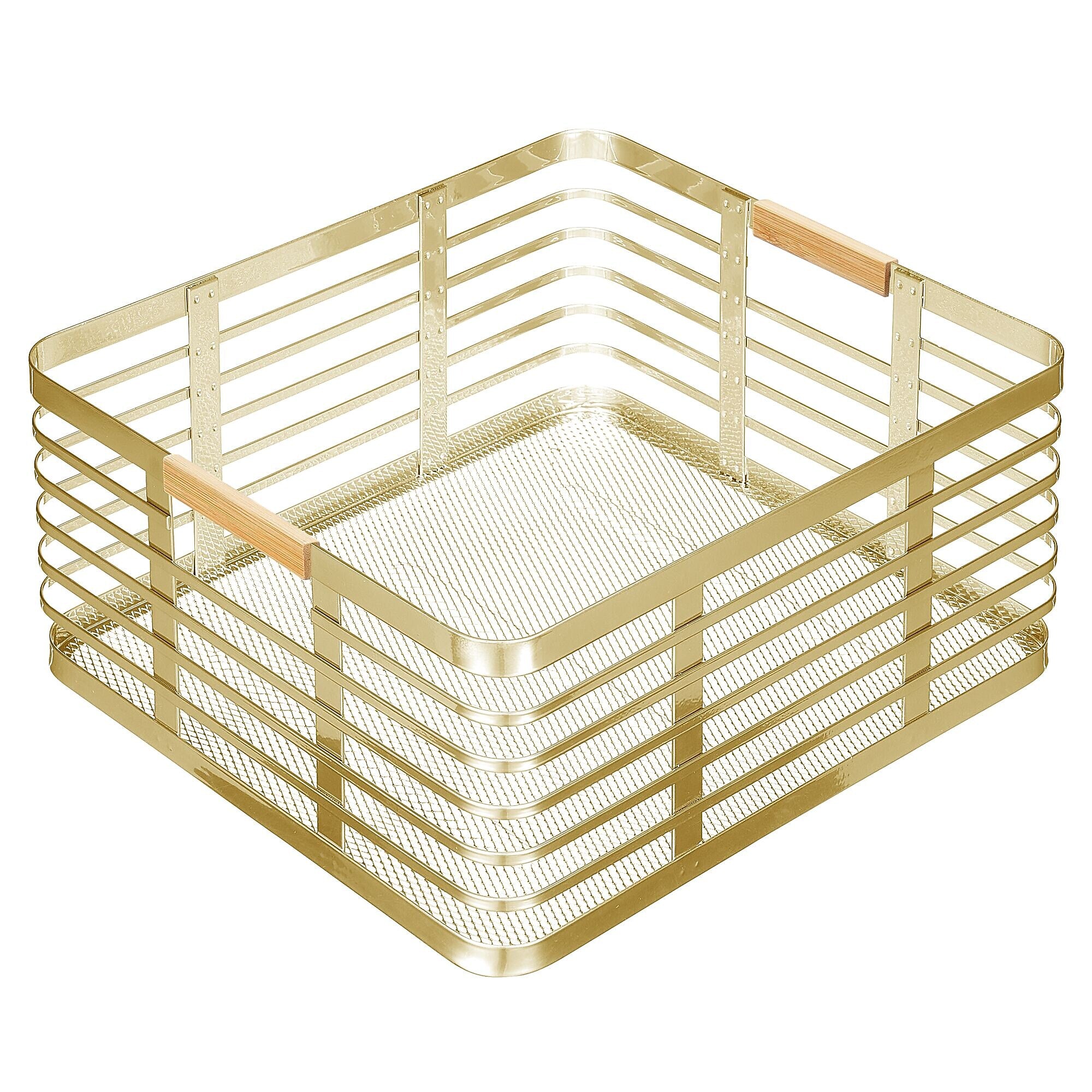 mDesign Steel Organizer, Soft Brass/Natural (25944)