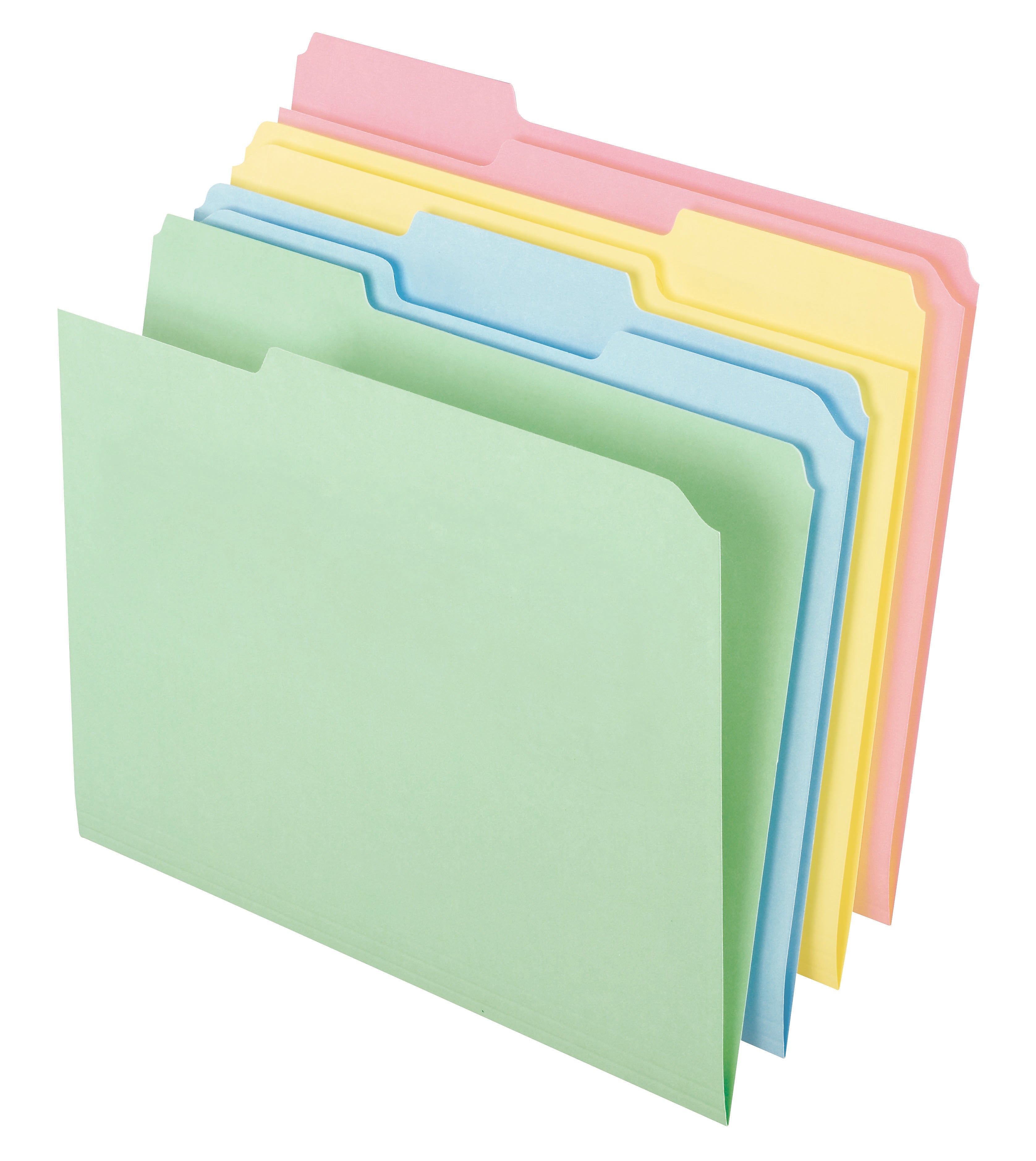 Pendaflex Recycled File Folder, 1/3-Cut Tab, Assorted, Letter Size, Assorted Pastels, 100/Box (C21 1/3 PASR)