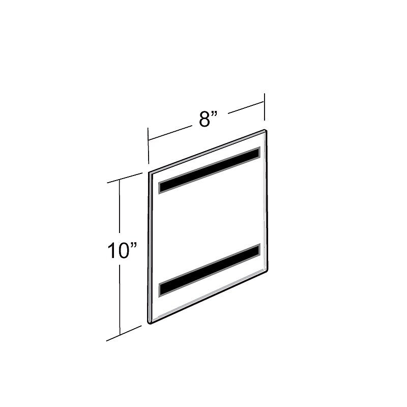 Azar Sign Holder, 8" x 10", Vertical, Wall Mounted, Clear, Acrylic, 10/Pack (129925)