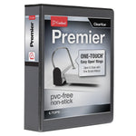 Cardinal Premier Heavy Duty 2" 3-Ring View Binders, D-Ring, Black (10321CB)