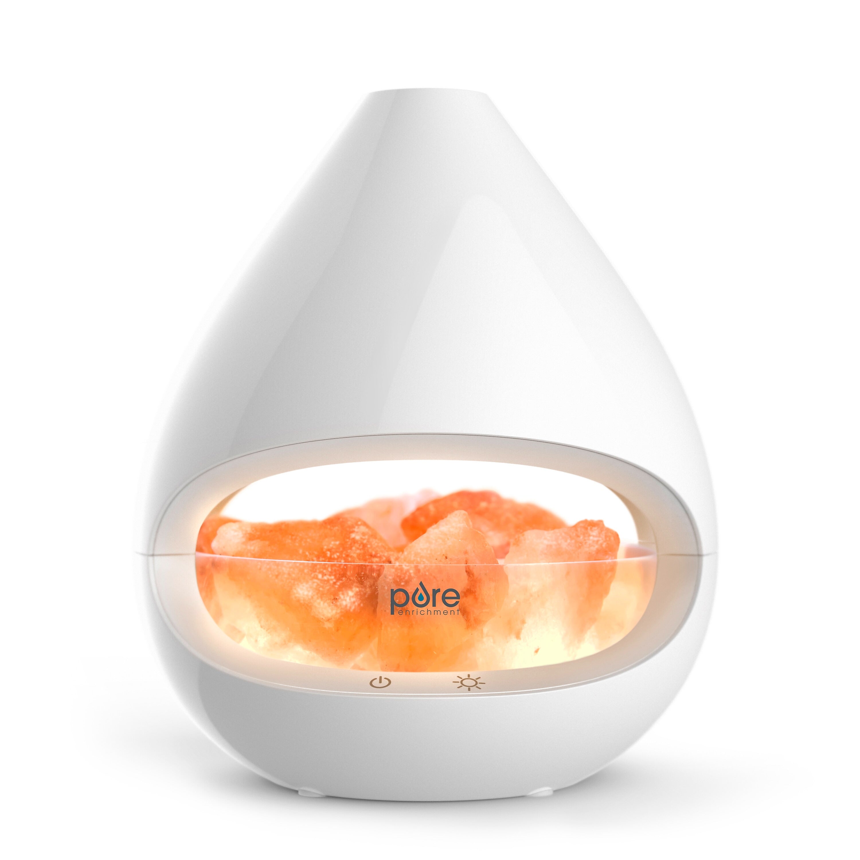 Pure Enrichment PureGlow 2-in-1 Heat Based Salt Lamp Diffuser, 5.4 oz. (PEROCKDF)