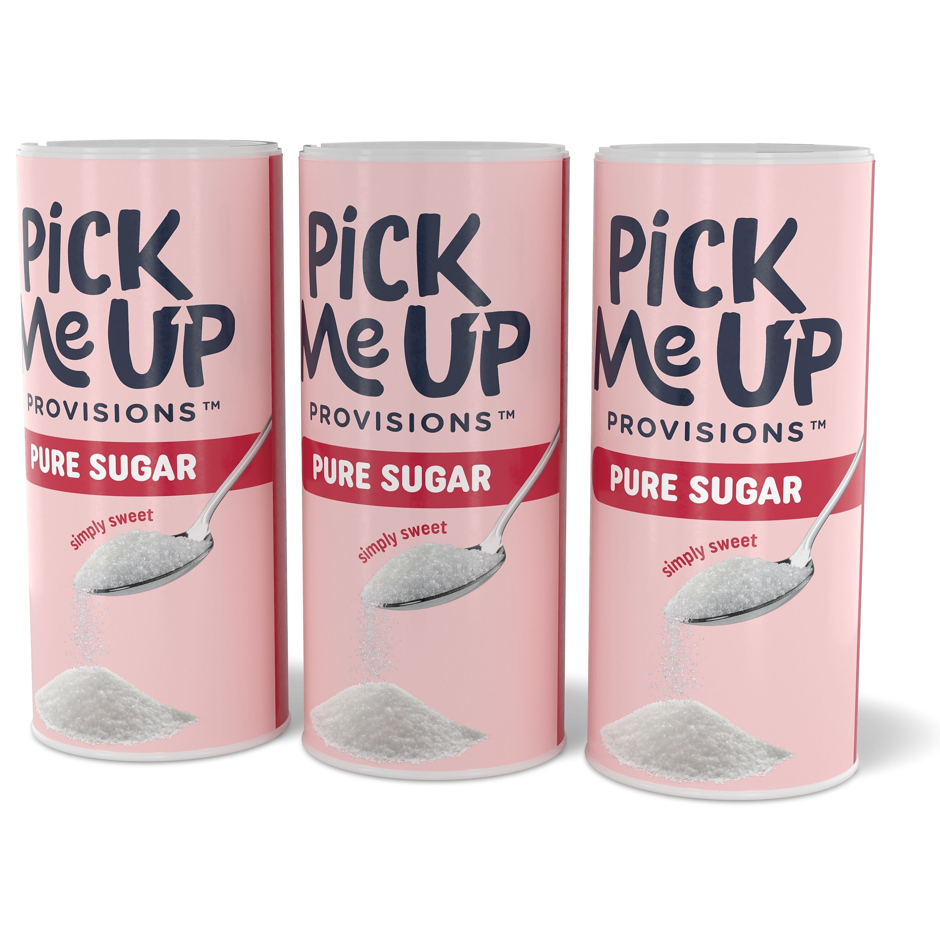 Pick Me Up Provisions™ Pure Sugar, 20 oz. Canister, 3/Pack (PM62433/94205)