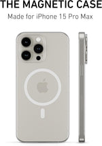 PEEL Magnetic Thin Series MagSafe Phone Case for iPhone 15 Pro Max Case, Clear (I15 PROMAX MAGSAFE C)