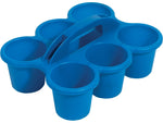 Deflect-O Little Artist Polypropylene Kids' 6-Cup Caddy, 5.29" x 12.07" x 9.55", Blue (39509BLU)