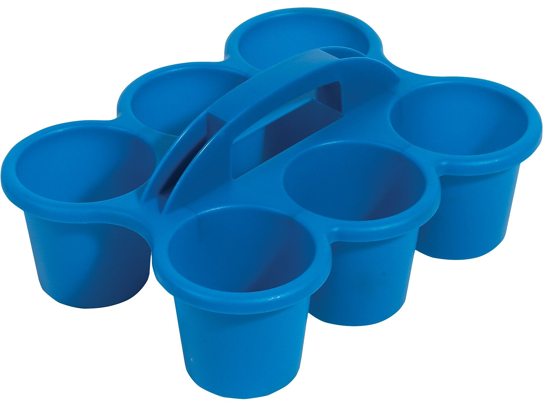Deflect-O Little Artist Polypropylene Kids' 6-Cup Caddy, 5.29" x 12.07" x 9.55", Blue (39509BLU)