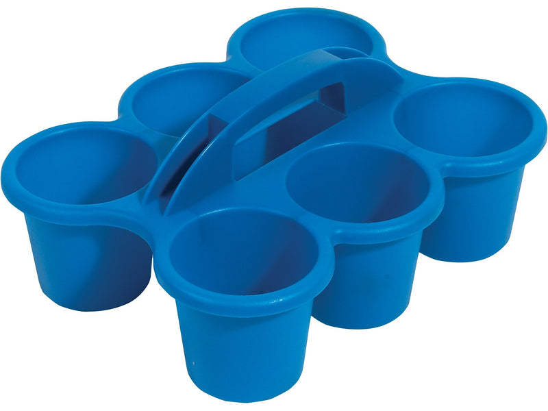 Deflect-O Little Artist Polypropylene Kids' 6-Cup Caddy, 5.29" x 12.07" x 9.55", Blue (39509BLU)