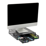 Mind Reader Ventilated Metal Monitor Stand, Up to 22" Monitor, Black (MONMESH-BLK)