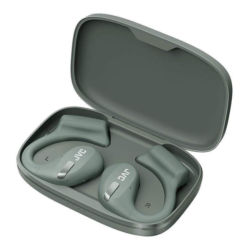 JVC Nearphones Wireless Noise Canceling Over-Ear Earphones, Bluetooth, Sage Green (JVCHANP50TG)
