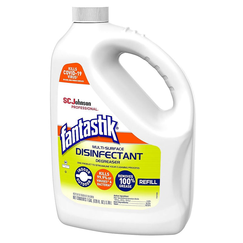 Fantastik Multi-Surface Disinfectant Degreaser, Fresh Scent, 1 gal., 4/Carton (311930)