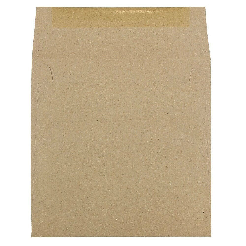 JAM Paper Specialty Envelope 6 1/2" x 6 1/2", Brown Kraft, 100/Pack (63131150d)