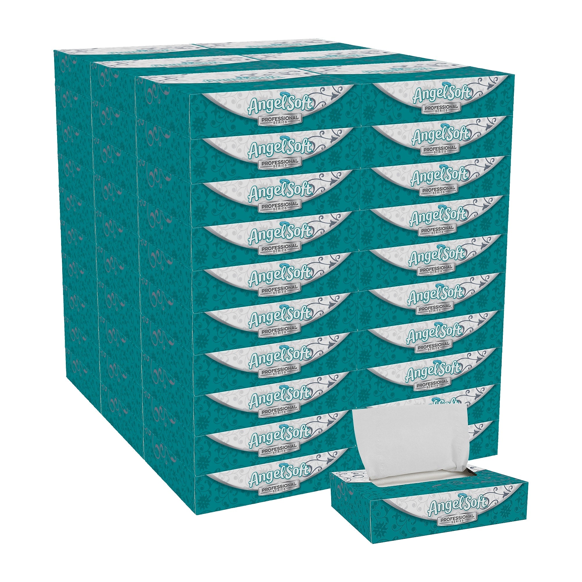 Angel Soft Professional Series Facial Tissue, 2-Ply, 50 Sheets/Box, 60/Carton (48550)