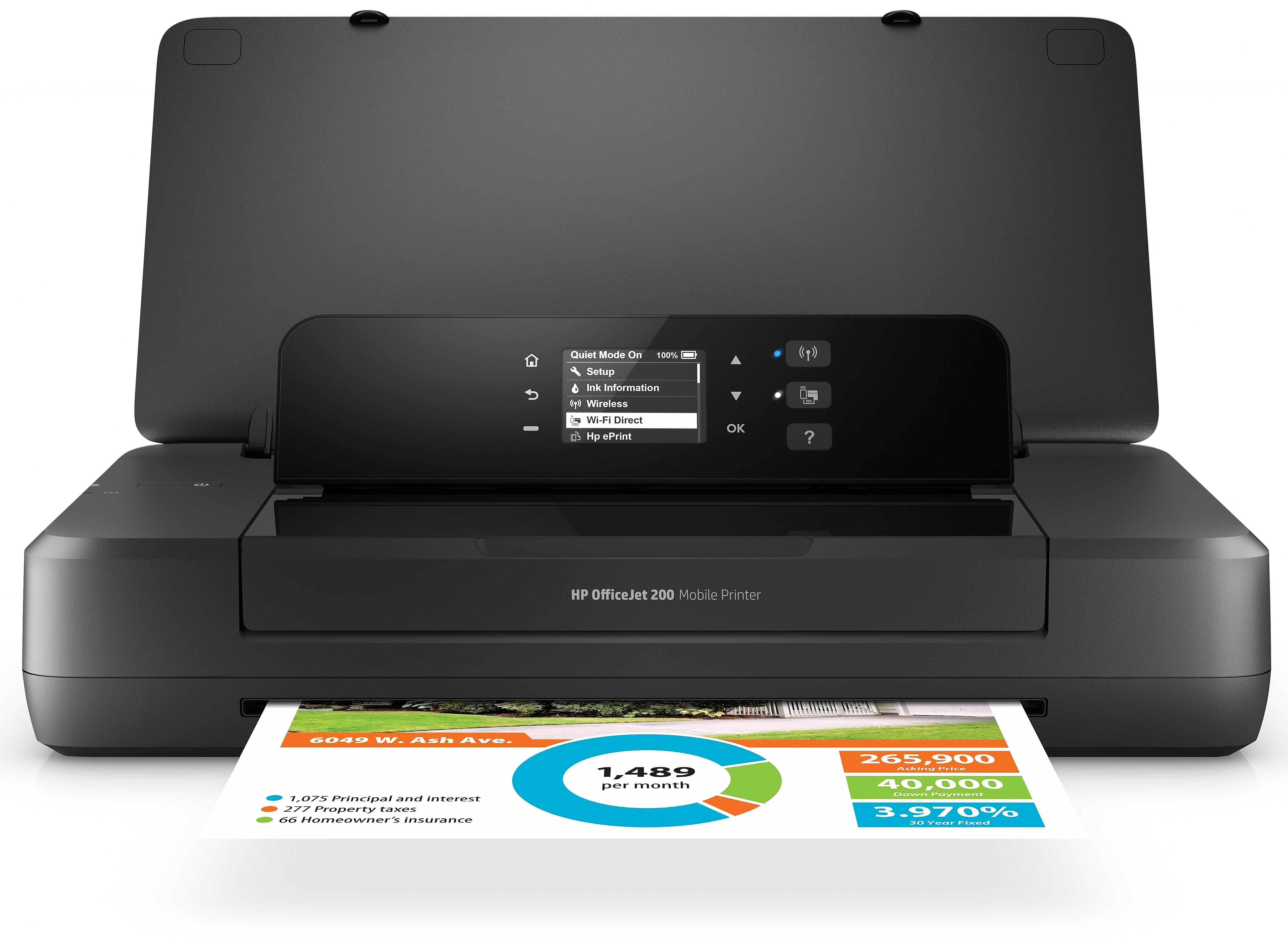 HP OfficeJet 200 Portable Wireless Color Inkjet Printer, Print Only, Best for Home Office (CZ993A)