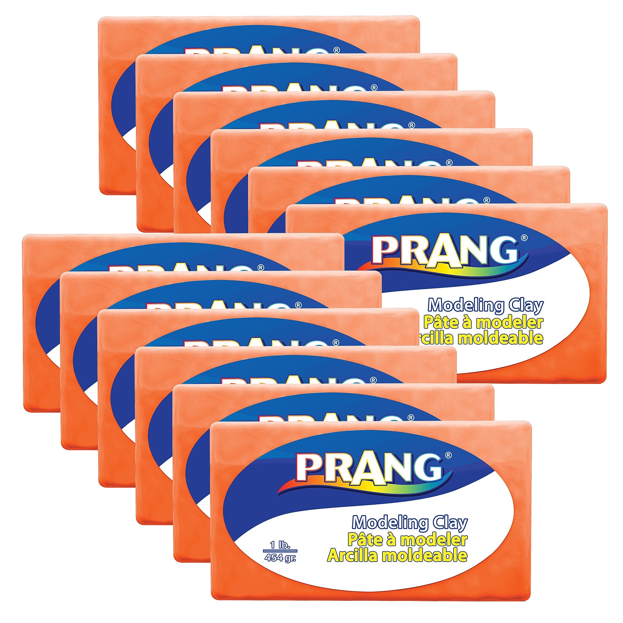 Prang Modeling Clay, Orange, 12/Bundle (DIX00782-12)