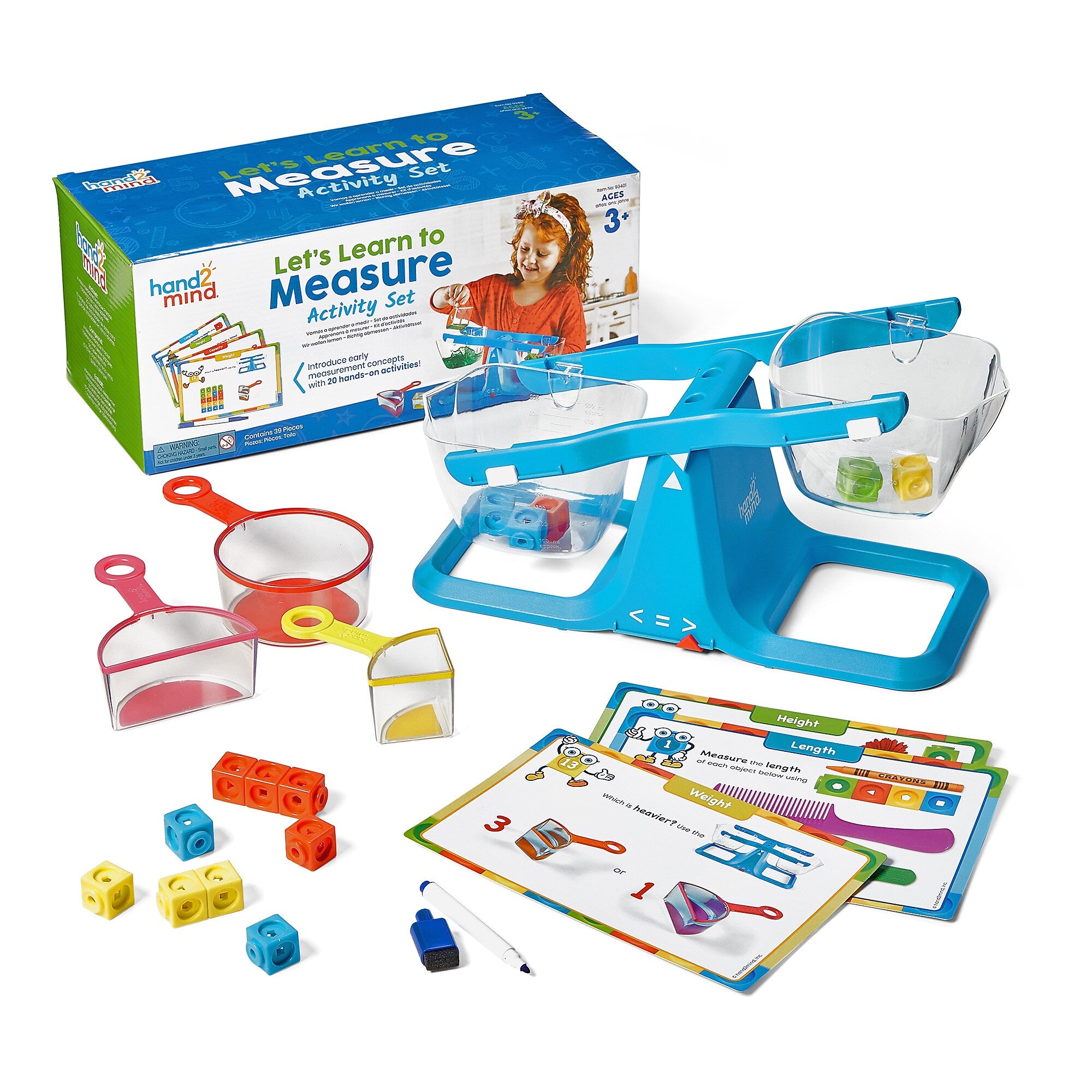 Hand2Mind Let's Learn To Measure Activity Set, 35 Pieces (HTM93401)