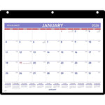 2026 AT-A-GLANCE 11" x 8" Wet-Erase Desk or Wall Calendar, White/Purple (SK8-00-26)