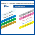 Brother P-touch M-231 Label Maker Tape, 1/2" x 26-2/10', Black on White, 2/Pack (M-2312PK)