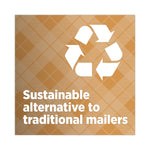 Scotch Curbside Recyclable Padded Mailer, #5, Bubble Cushion, Self-Adhesive Closure, 12 x 17.25, Natural Kraft, 100/Carton
