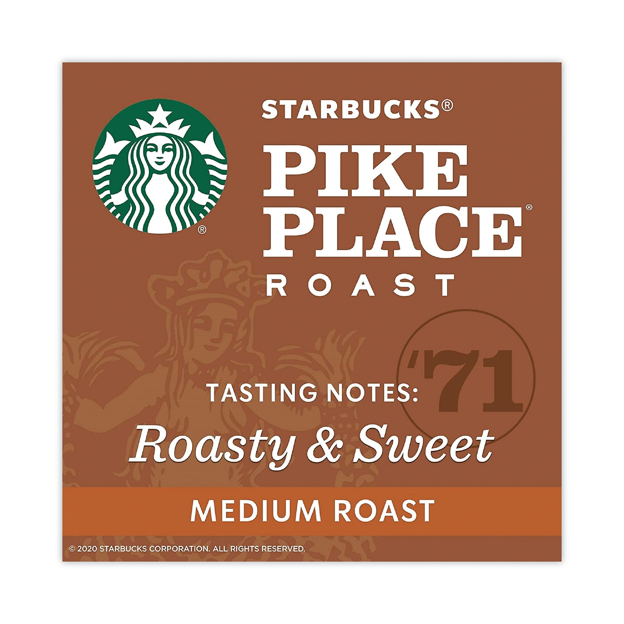 Starbucks Pike Place Beans Coffee, Medium Roast,16 oz., 6/Carton (SBK11017854CT)