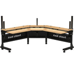 VersaDesk Foundry Bench 80"W Electric Corner Adjustable Standing Desk, Bamboo (FBC8080-BNB-APP )