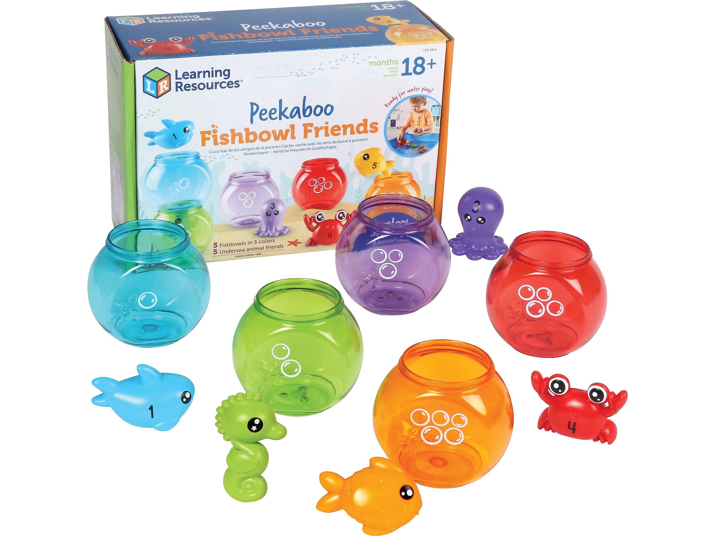 Learning Resources Peekaboo Fishbowl Friends Early Development Set (LER6814)