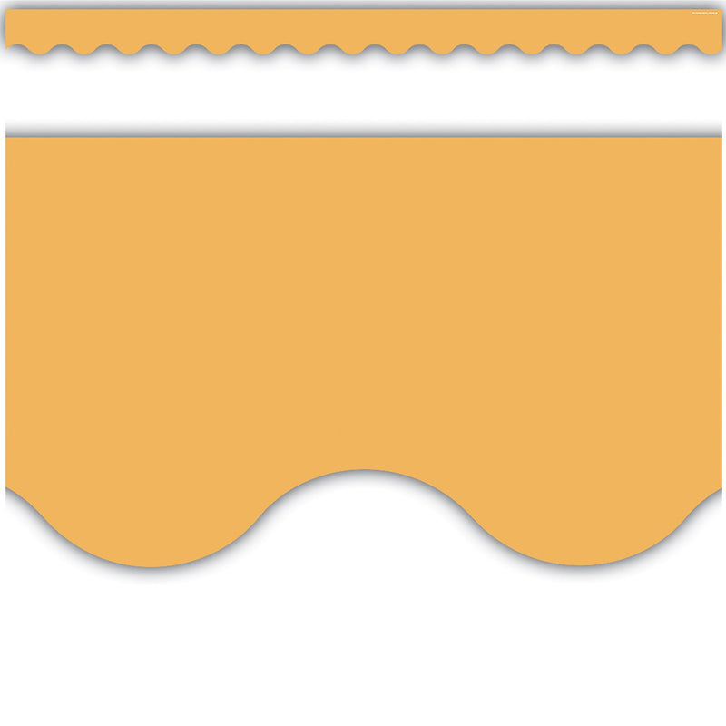 Teacher Created Resources Border Trim, 2.19" x 2.92', Golden Sun Scalloped, 12/Pack, 6 Packs/Bundle (TCR9243-6)