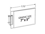 Azar Sign Holder, 7.75" x 5", Horizontal, Wall Mounted, Clear, Acrylic, 10/Pack (103323)