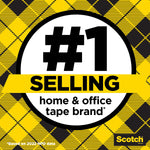Scotch Permanent Double Sided Tape With Dispensers, 0.5" x 13.9 yds., Clear, 6/Pack (6137H-2PC-MP)