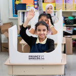 Classroom Products Foldable Cardboard Freestanding Privacy Shield, 13"H x 20"W, White, 30/Box (WS1330 WH)