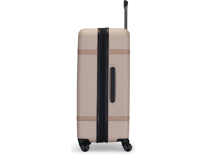 Bugatti Wellington 30" Hardside Suitcase, 8-Wheeled Spinner, TSA Checkpoint Friendly, Beige (HLG5128-COOKIE)