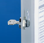 Durable Stylish Brushed Aluminum 36 Key Cabinet System, Gray (1952-23)