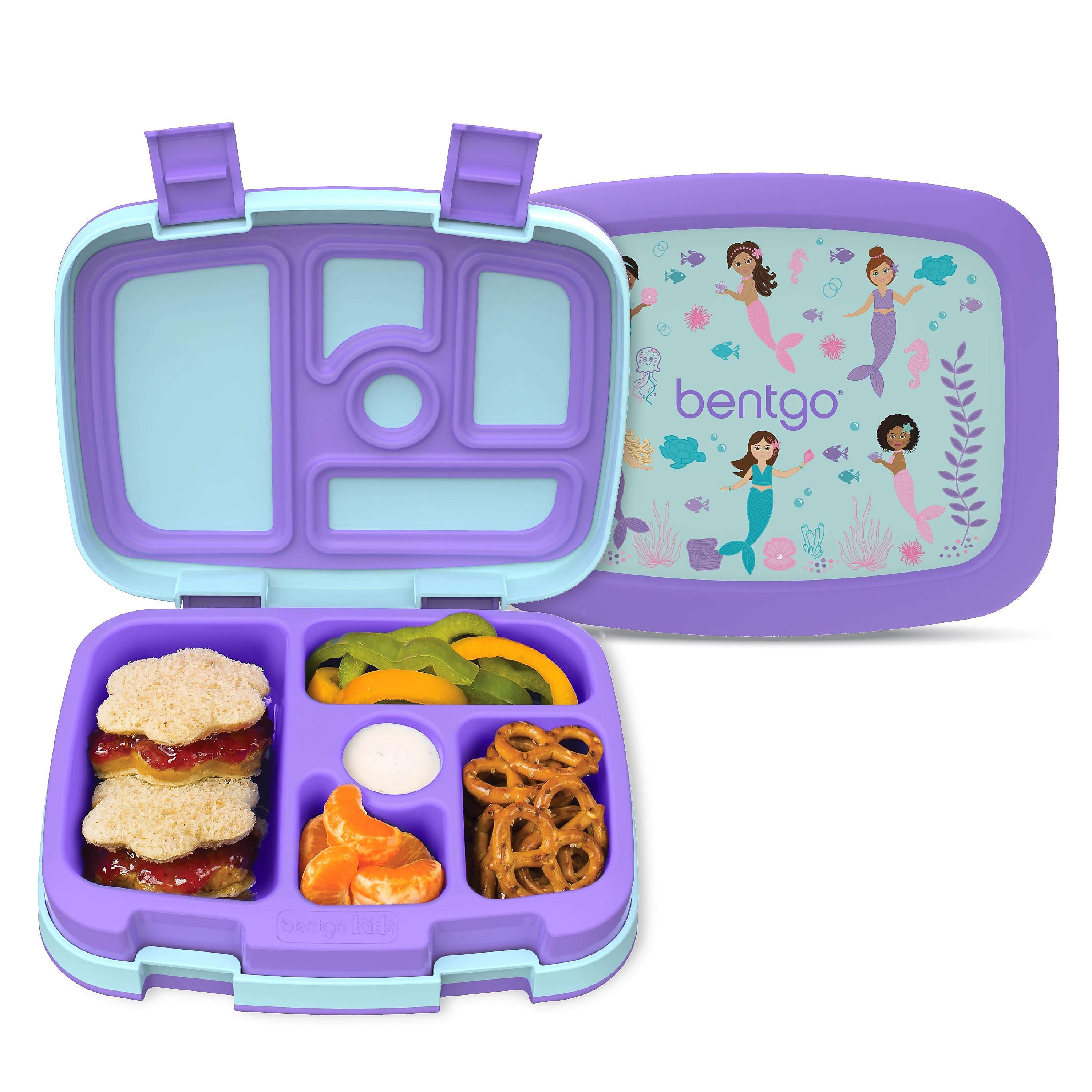 bentgo Kids Mermaids in the Sea Bento Box, 5-Compartment, 44 oz. (BGKDPT-SEA)
