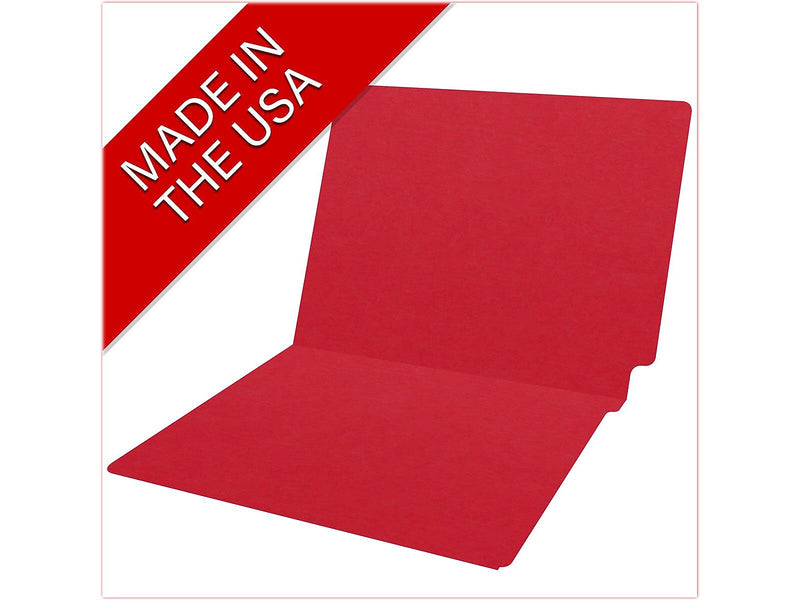Medical Arts Press Heavy-Duty End Tab File Folder, Straight Cut, Letter-Size, Red, 40/Box (S-09458-RED)