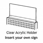 Azar Accessory Holder, 16" x 6", Horizontal, Freestanding, Clear, Acrylic (700040)
