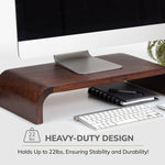 Anji Mountain Mango Wood Monitor Stand, Up to 32" Monitor, Walnut (MS-CRV-WAL)