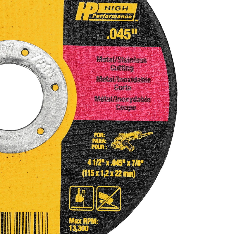 DeWalt High Performance Aluminum-Oxide Cutting Wheel, 5/Pack (DW8062B5)