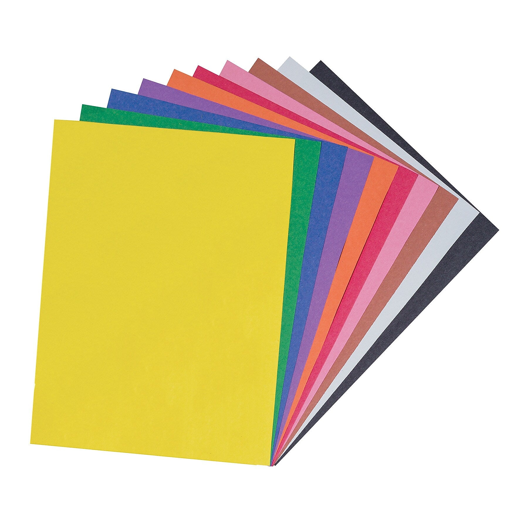 Prang 9" x 12" Construction Paper, Assorted Colors, 100 Sheets/Pack, 5 Packs/Bundle (PAC6504-5)