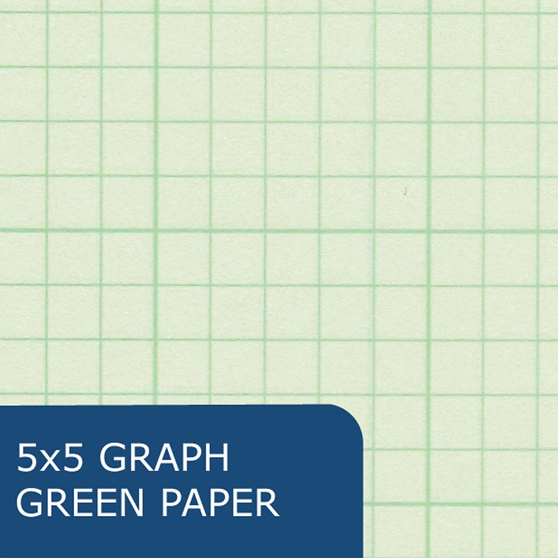 Signature Collection Covered Engineering Pad, Frame Front 1/2" Right Margin, Heavyweight 20 lb. Green Tint Paper