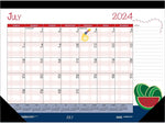 2024-2025 House of Doolittle Seasonal Holiday Depictions 22" x 17" Academic Monthly Desk Pad Calendar (1395-25)