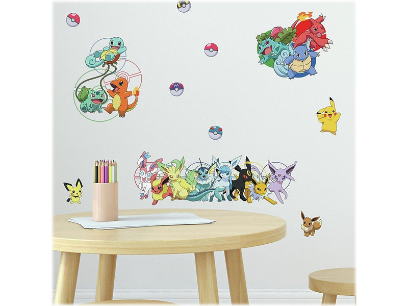 RoomMates Pokemon Favorite Character Children's Wall Decal Set, Cartoons (RMK4150SCS)