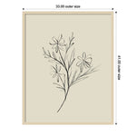 Amanti Art Line Drawn Flowers 1 by Border Bloom Wood Framed Wall Art Print, 33" x 41" (A42677449910)