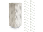 Azar 21" x 8" Pegboard 4-Sided Revolving Counter Display, White, Each (703385-WHT-4C24)