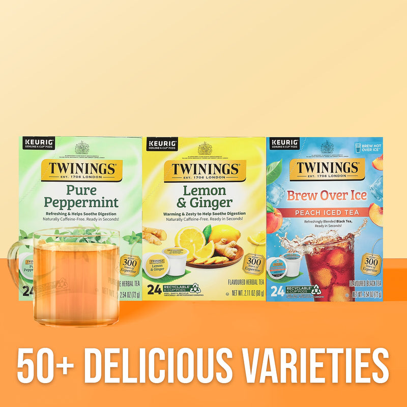 Twinings Lemon & Ginger Herbal Tea, Keurig® K-Cup® Pods, 24/Box (TNA89556)