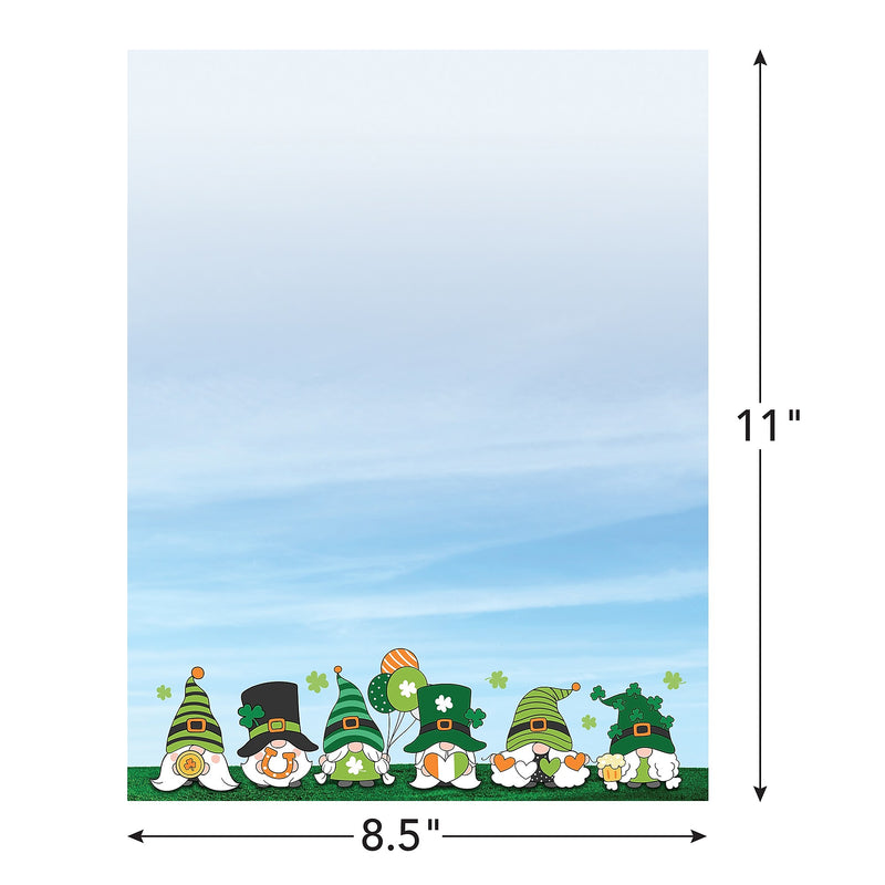 Great Papers Sky Party Irish Gnomes Everyday Letterhead, Multicolored, 50 Sheets/Pack (2025003)