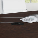 Bush Business Furniture 96W x 42D Boat Shaped Conference Table with Wood Base, Mocha Cherry (99TB9642MRK)